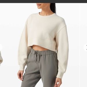 Lululemon Crop Crew Soft Ambitions Creme Tan